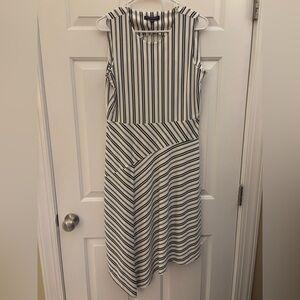 Banana Republic Black and White Asymmetrical Dress
